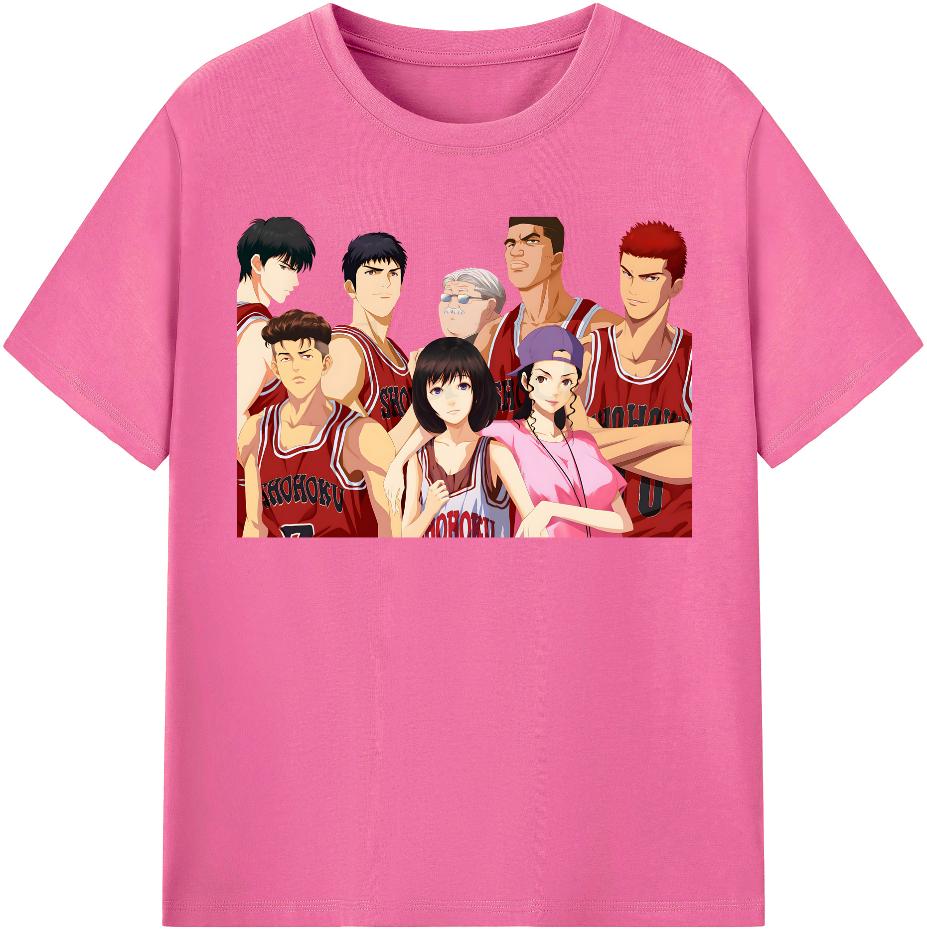（画像用） SLAM DUNK／スラムダンク レディースカジュアルプリントTシャツ（綿100％）
